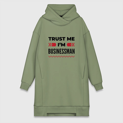 Женская толстовка-платье Trust me - Im businessman / Авокадо – фото 1