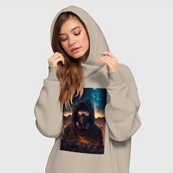 Женское худи-платье Пусстынный странник, цвет: миндальный — фото 2