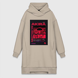 Женское худи-платье Akira poster, цвет: миндальный