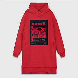 Женское худи-платье Akira poster, цвет: красный