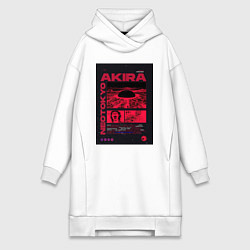 Женское худи-платье Akira poster, цвет: белый