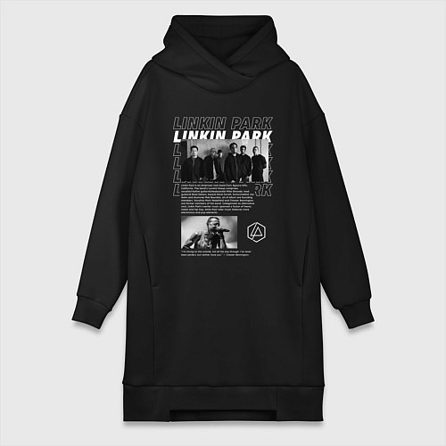 Женская толстовка-платье Linkin Park цитата / Черный – фото 1