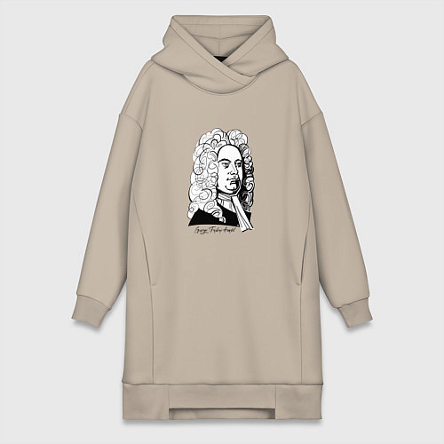 Женская толстовка-платье Георг Фридрих Гендель / Миндальный – фото 1