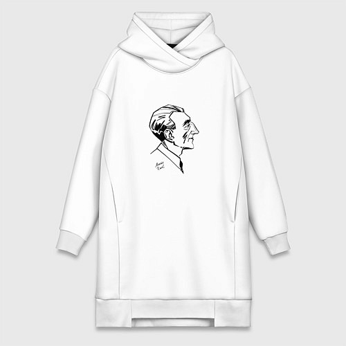 Женская толстовка-платье Морис Равель / Белый – фото 1
