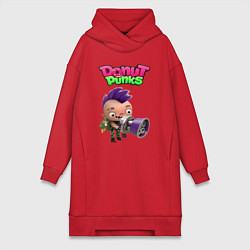 Женское худи-платье Пупер, цвет: красный