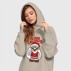 Женское худи-платье Christmas Mario, цвет: миндальный — фото 2