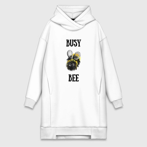 Женская толстовка-платье Busy bee / Белый – фото 1
