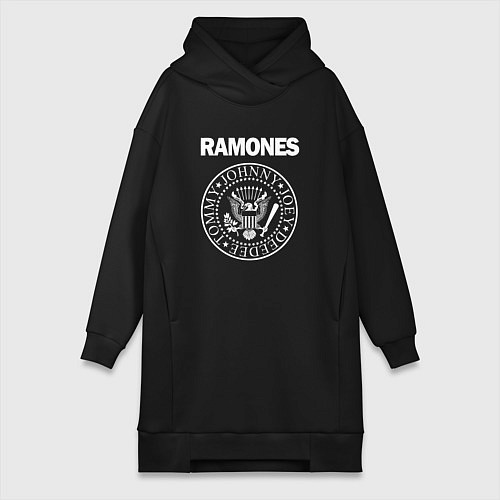 Женская толстовка-платье Ramones Blitzkrieg Bop / Черный – фото 1