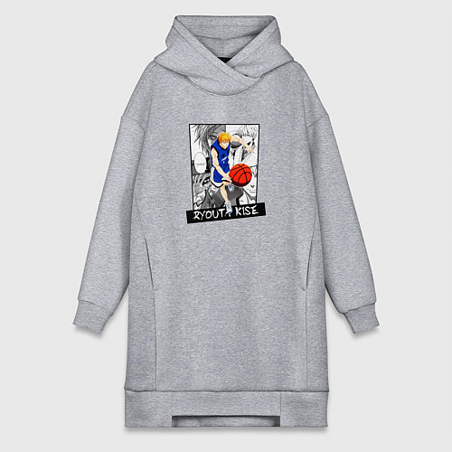 Женская толстовка-платье Рёта Кисэ на фоне манги / Меланж – фото 1