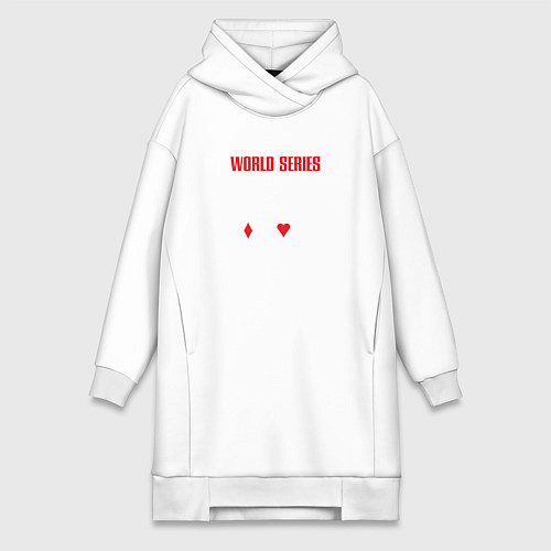Женская толстовка-платье Мировая серия покера / Белый – фото 1