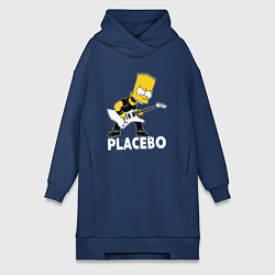 Женская толстовка-платье Placebo Барт Симпсон рокер