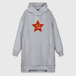 Женская толстовка-платье СССР звезда