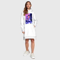 Женское худи-платье Зоро красавец, цвет: белый — фото 2