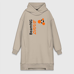 Женское худи-платье BeamNG drive, цвет: миндальный