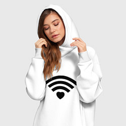 Женское худи-платье Wi-Fi Love, цвет: белый — фото 2
