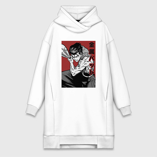 Женская толстовка-платье Стальная Бита / Белый – фото 1