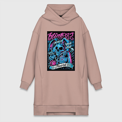 Женская толстовка-платье Blink 182 рок группа / Пыльно-розовый – фото 1