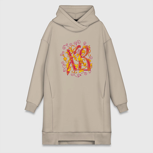 Женская толстовка-платье Хохлома ХВ Пасха / Миндальный – фото 1