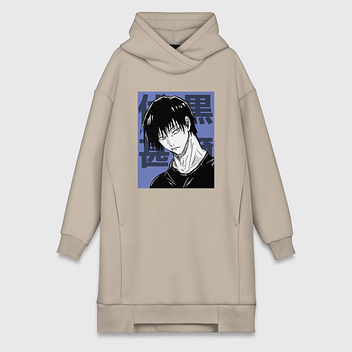 Женская толстовка-платье Тодзи Фушигуро / Миндальный – фото 1