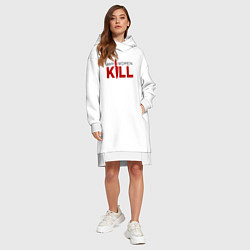 Женское худи-платье Why Women Kill logo, цвет: белый — фото 2