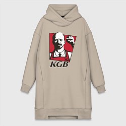 Женское худи-платье KGB Lenin, цвет: миндальный
