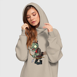 Женское худи-платье Зомби лучник, цвет: миндальный — фото 2