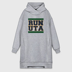 Женское худи-платье Run Utah Jazz, цвет: меланж
