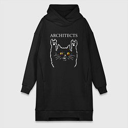 Женская толстовка-платье Architects rock cat
