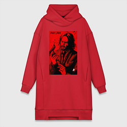 Женское худи-платье John Wick Baba Yaga art, цвет: красный