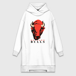 Женское худи-платье Chicago bull, цвет: белый