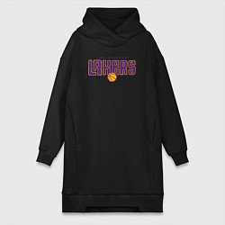 Женское худи-платье Team Lakers, цвет: черный