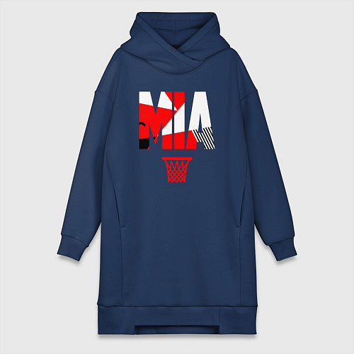 Женская толстовка-платье Miami buckets / Тёмно-синий – фото 1