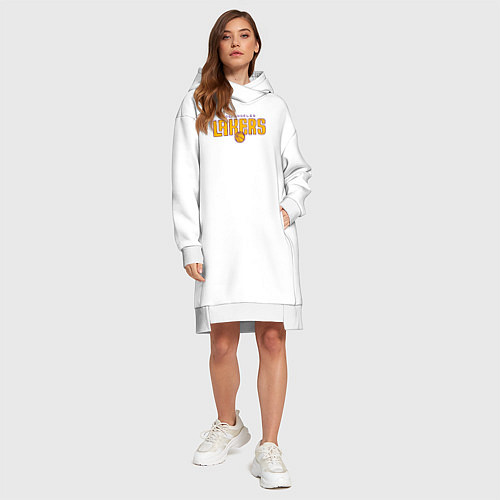 Женская толстовка-платье NBA Lakers / Белый – фото 4
