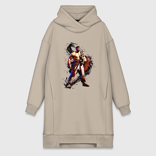 Женская толстовка-платье Street Fighter 6 Ryu / Миндальный – фото 1