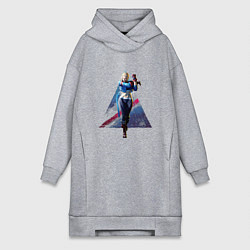 Женское худи-платье Street Fighter 6 Cammy, цвет: меланж