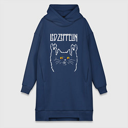 Женская толстовка-платье Led Zeppelin rock cat