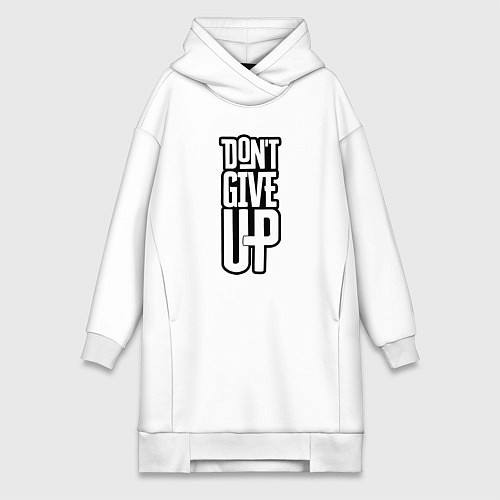 Женская толстовка-платье Dont give up / Белый – фото 1