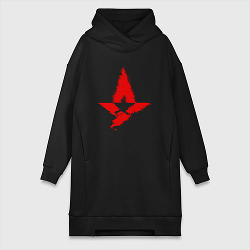 Женская толстовка-платье Astralis art / Черный – фото 1