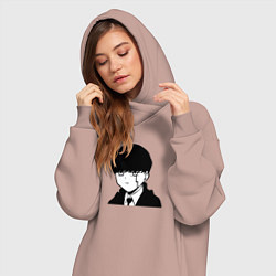 Женское худи-платье Магия и мускулы - мэш, цвет: пыльно-розовый — фото 2