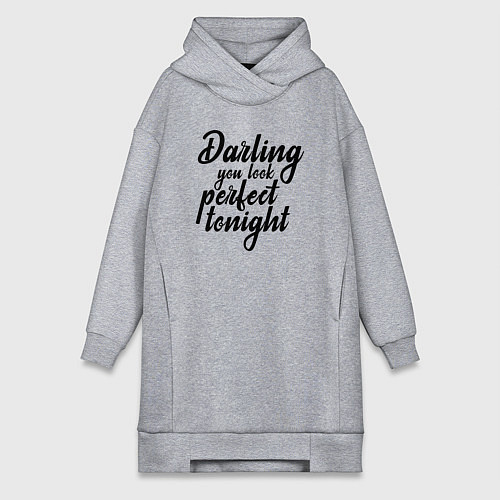 Женская толстовка-платье Ed Sheeran Perfect Lyrics / Меланж – фото 1