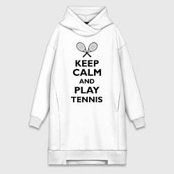 Женская толстовка-платье Keep Calm & Play tennis