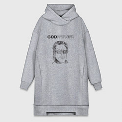 Женское худи-платье Godfather black, цвет: меланж