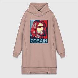 Женская толстовка-платье Nirvana - Kurt Cobain