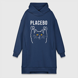 Женская толстовка-платье Placebo rock cat