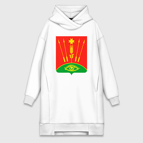 Женская толстовка-платье Глазовский район / Белый – фото 1
