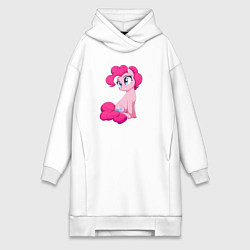 Женское худи-платье Пинки Пай, цвет: белый