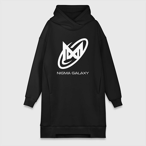 Женская толстовка-платье Nigma Galaxy logo / Черный – фото 1