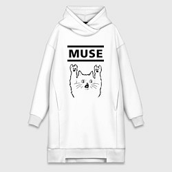 Женская толстовка-платье Muse - rock cat