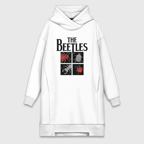 Женская толстовка-платье Beetles / Белый – фото 1