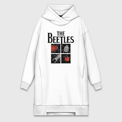 Женское худи-платье Beetles, цвет: белый